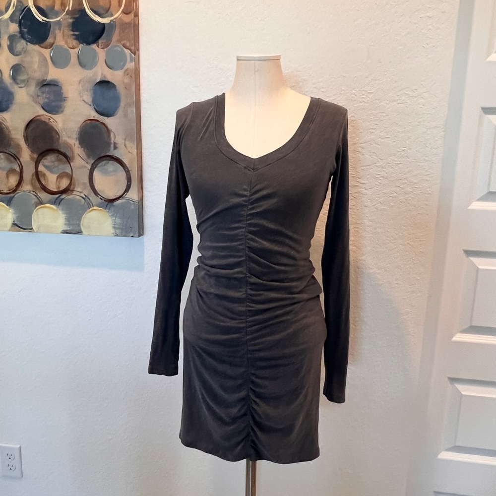 Sundry V-neck ruched dress